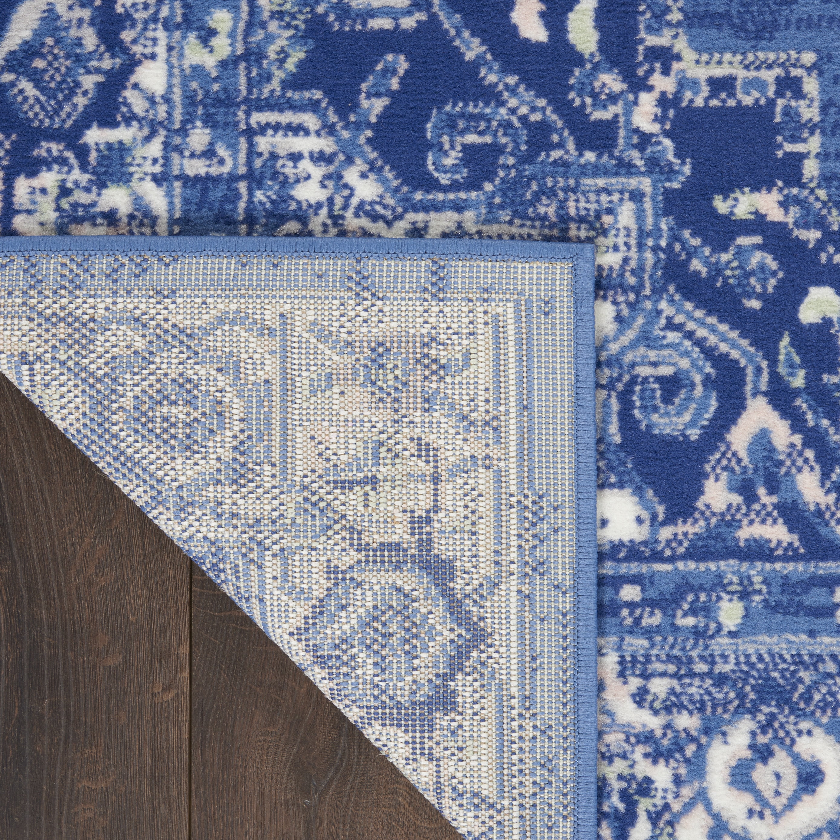 Nourison Whimsicle Persian Farmhouse Navy 4' x 6' Area Rug, (4' x 6')