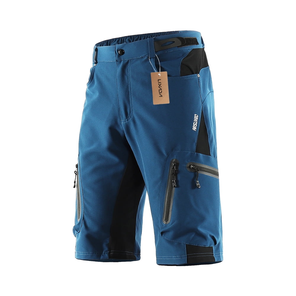 Men's Cycling Mountain Bike MTB Bicycle Baggy Shorts Casual Zipper Pockets Pants 