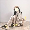 thumbnail image 5 of Cárdigan Kawaii de uniforme escolar japonés, cárdigans con cuello en V, manga larga, botones, suéter de punto con bolsillos, 5 of 5