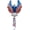 Patriotic Eagle, variant on PMU 9 Inch Pre-Inflated Patriotic Star American flag Balloon with Stick, 4th of July Balloons, Independence Day Decorations, Patriotic Decorations,USA Mylar Balloons, Red White Blue, (1/Pkg) pkg/1