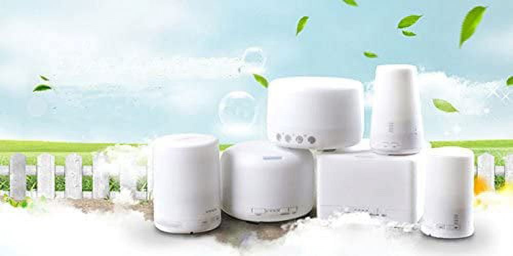 INTBUYING Aromatherapy Diffuser Ultrasonic Mist Air Humidifier with LED Light Timers Setting for Baby Bedroom Home Office