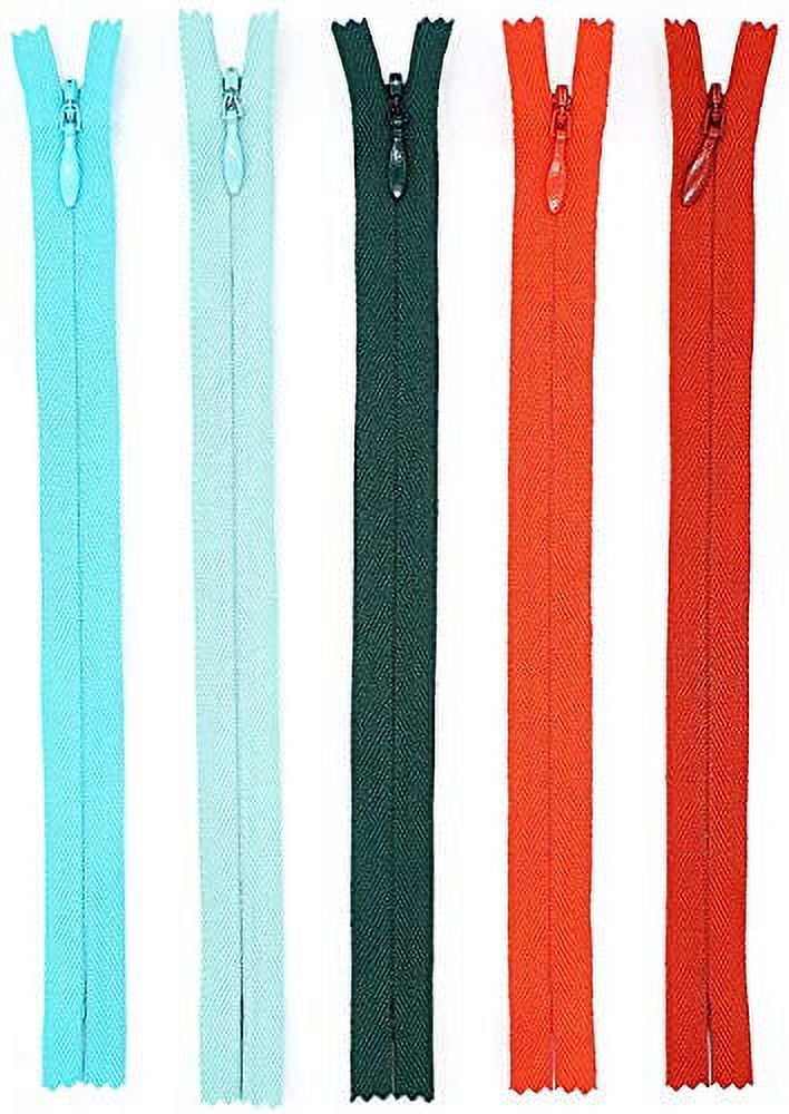Invisible (Conceal) YKK Zipper Assortment - Mix of Hot Seasonal Colors for Clothes, Crafts & Sewing Projects - Made in The United States (25 Zippers Per Pack) (18" Inches)
