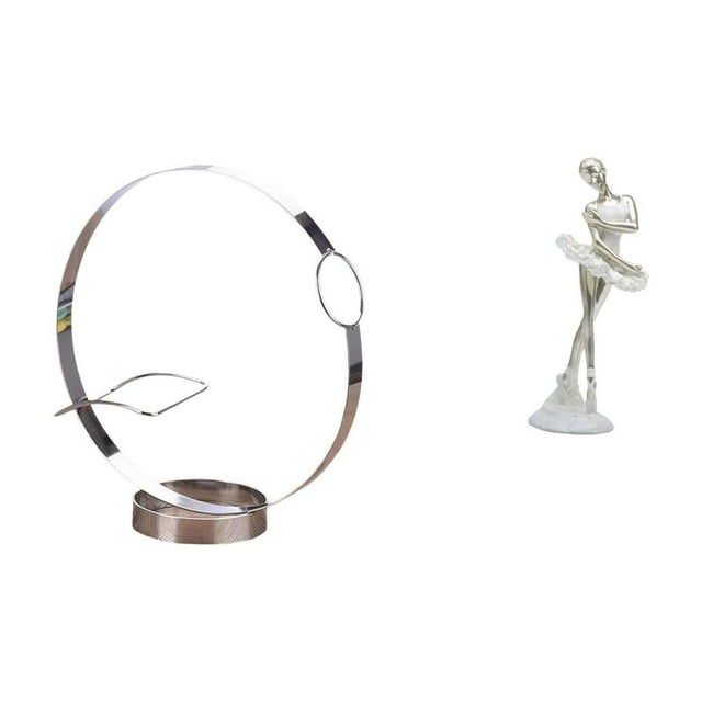 Elegante Organizador De Botellero De Metal Con Escultura Artística De Bailarina Para Exhibir En La Oficina, El Dormitorio Y Almacenar Bebidas Para Adultos.