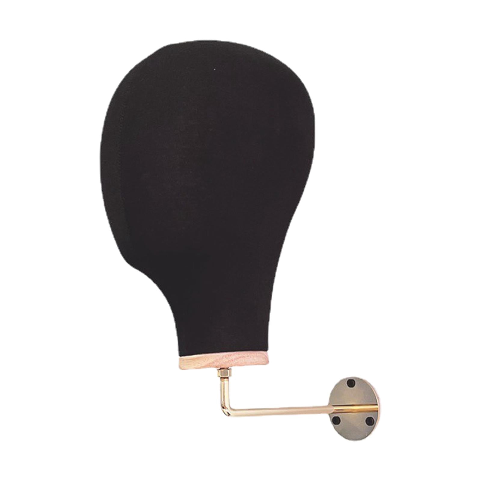 Manikin Head Canvas Mannequin Head, Multifunctional Sturdy Durable Wall Mounted Black
