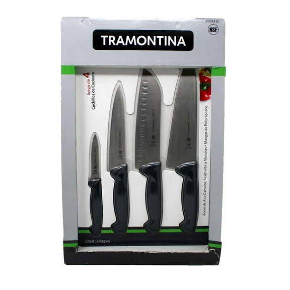 Tramontine Proline Cooks Knife Set Assorted 4 Pieces