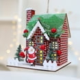 thumbnail image 4 of Qwtwty Home Decor Christmas Wooden House Ornaments Indoor Miniature Decorations Christmas Decorations Window Displays, 4 of 6