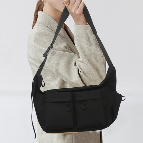Crossbody Bags for Women Lightweight Travel Shoulder Bag Waterproof Nylon Purses And Handbags Pocketbook Slouchy Crossbody Bag with Pockets