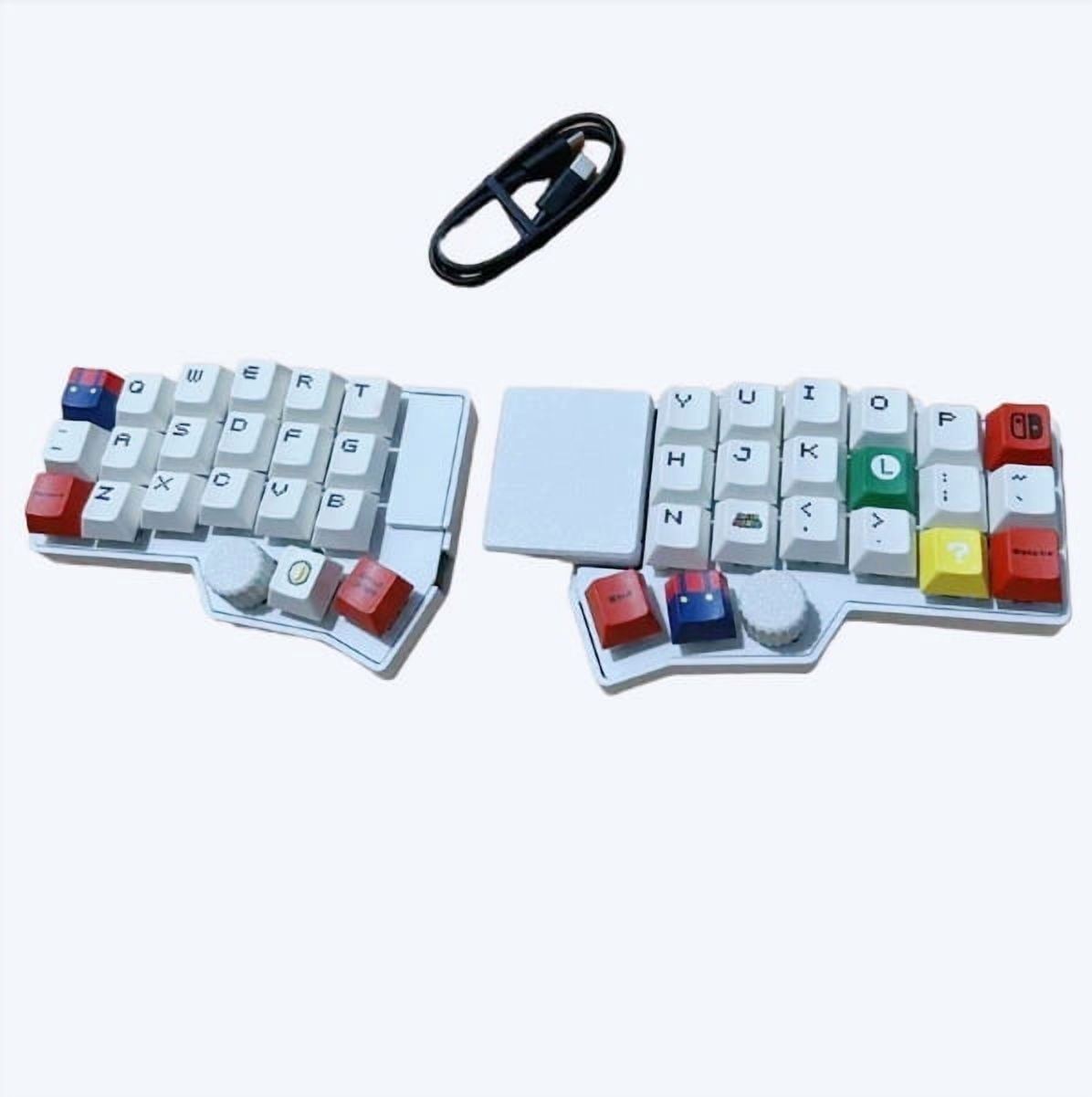 Corne V4.1 Procyon Split Keyboard Kit Square Touchpad Custom RGB VIA with Mouse Knob Hot Swappable Mechanical Keyboard Kit, Wired Single Mode MX Switch, FDM Printed Shell Split Keyboard