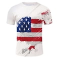 thumbnail image 4 of YDLCAFD T-Shirt d'Été Mode Décontractée Col Rond Impression Numérique 3D Fête de l'Indépendance Manches Courtes, 4 of 5