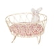 thumbnail image 3 of de metal, cama de cuna para casa de muñecas, cama de cuna para muñeca en miniatura 1:12, juguete para juego de imitación para adornos para, 3 of 8