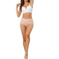 thumbnail image 2 of INSPIRE CHIC Women's Tummy Control Unlined Hipster Underwear High-Waisted Breathable Brief, 2 of 4