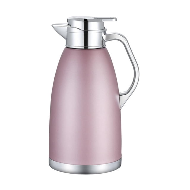 Hervidor de garrafas con aislamiento térmico, dispensador de bebidas, olla dispensadora de tarros al vacío multiusos, tetera de café para té y café rosa