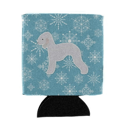 

Carolines Treasures BB3494CC Winter Snowflake Bedlington Terrier Can or Bottle Hugger Can Hugger multicolor
