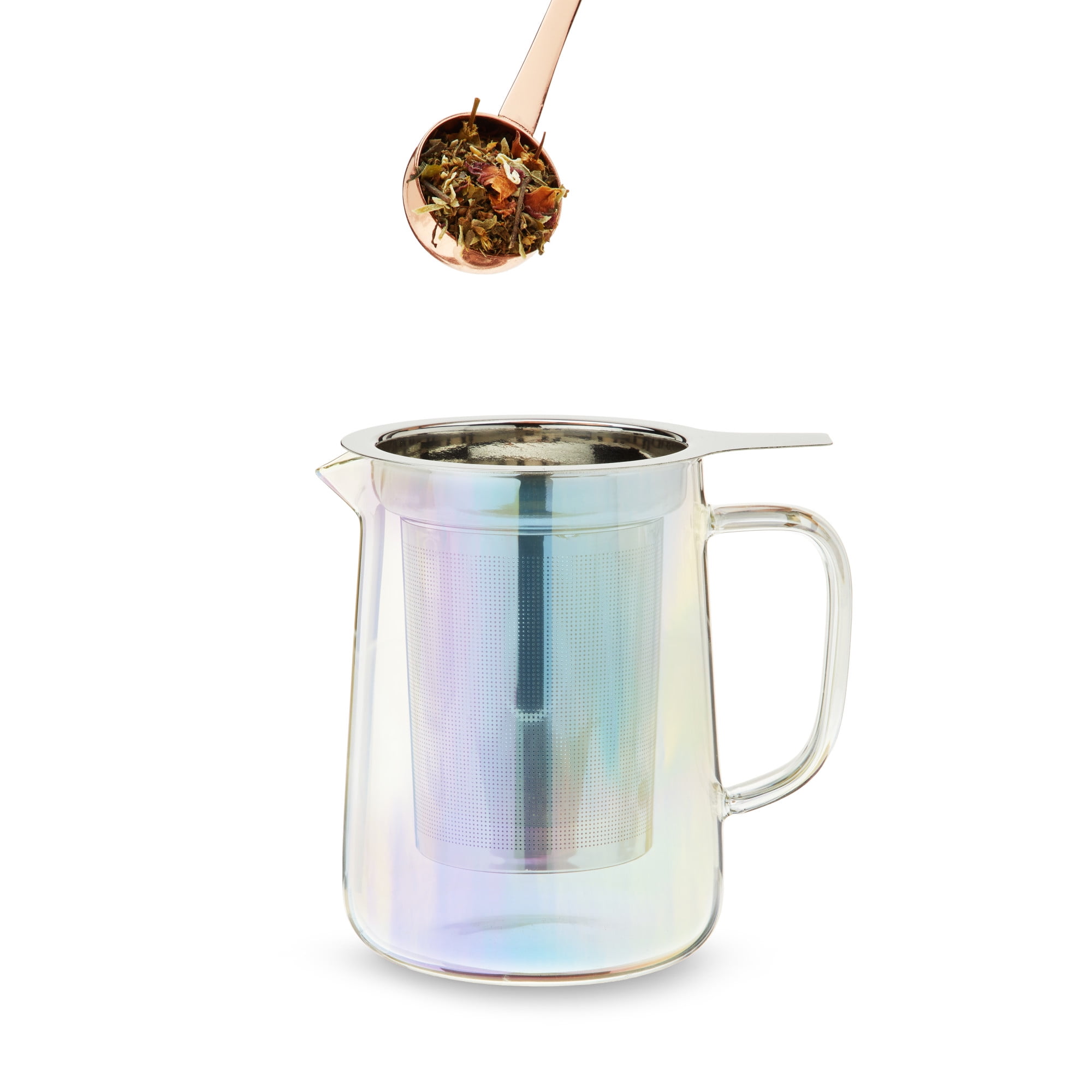 Pinky Up Chas Mini Glass Teapot, Loose Leaf Tea Infuser, Hot Tea