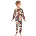 thumbnail image 6 of FORMRS Long Sleeve Top and Pants Pajama Set for Niños 2-Piece Sleepwear, Sizes 18M-8Y, Vibrant Floral, 6 of 6