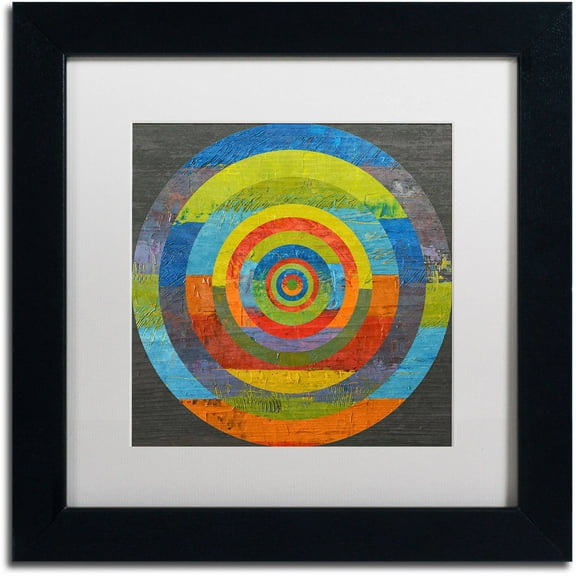 Trademark Fine Art "Full Circle" Canvas Art by Michelle Calkins, White Matte, Black Frame