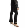thumbnail image 2 of St. John BLACK Women's Front Seam Buttoned Hem Pants, US X-Small, 2 of 4