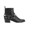 thumbnail image 2 of DKNY Womens Mina Leather Cowgirl Cowboy, Western Boots Black 7.5 Medium (B,M), 2 of 4