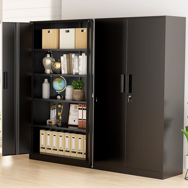 Suncrown Metal Garage Storage Cabinet with Locking Doors