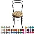 thumbnail image 2 of My Infinity Store 16" Plush Round Tufted Chair Pad/Cushions Tie-Backs (Camel Brown,4 Piece), 2 of 3
