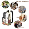 thumbnail image 5 of COEQINE Clear School Backpack for Girls, 17 Inch Transparent PVC Book Bag Heavy Duty See Through Bookbag for Women, Lightweight Travel Daypack for College Work, Flower Hedgehod Guitar, 5 of 7