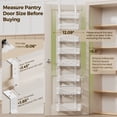 thumbnail image 4 of 8-Tier Over the Door Pantry Organizer, Delamu Heavy-Duty Metal with 8 Baskets, Hanging Storage and Organization for Kitchen, Spice Rack 12in Width, White, 4 of 9