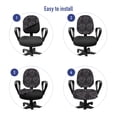 thumbnail image 4 of Abstract Office Chair Slipcover, Modern Repetition of Hand Drawn Whirlpools Print, Protective Stretch Decorative Fabric Cover, Standard Size, Dark Purple Pale Grey, by Ambesonne, 4 of 5