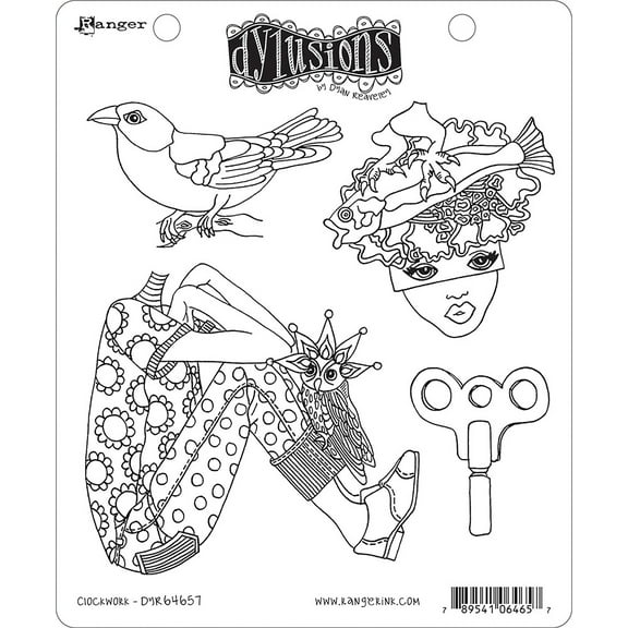 Dyan Reaveley's Dylusions Cling Stamp Collections 8.5"X7"-Clockwork