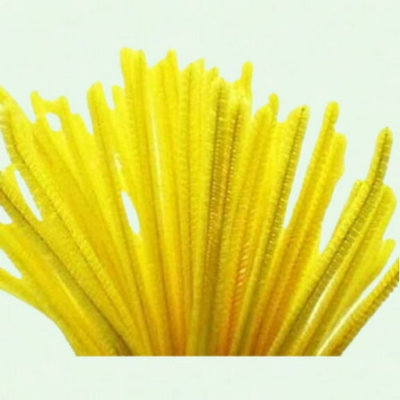 Craft Pipe Cleaners 100 PCS Yellow Chenille Stems for Creative School Projects