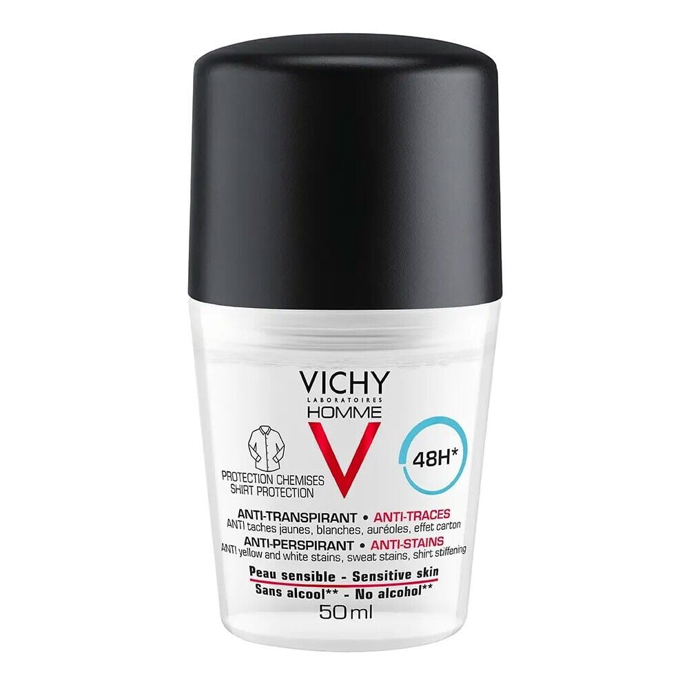 Vichy HOMME 48h Deodorant Anti-Perspirant Anti-Stains 2 x 50ml
