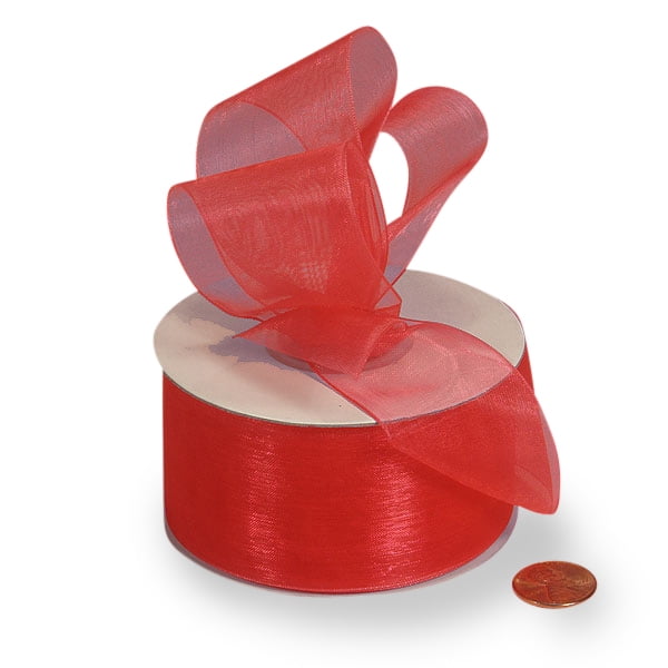 coral sheer ribbon