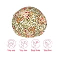 thumbnail image 5 of KLL Colorful Paisley Pattern Shower Cap & Bath Cap for Women,Reversible Oversized Waterproof Shower Caps for all Hair Lengths,Elastic Reusable Bathing Hair Cap, 5 of 6