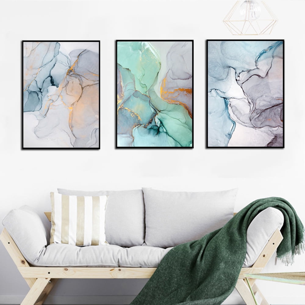 Windfall Abstract Canvas Wall Art Marble Texture Painting Gradient