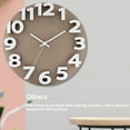 thumbnail image 2 of Reloj de pared Bearachild 3D 12 pulgadas silencioso punteros de Metal Gris 30*30*4.2 cm, 2 of 6