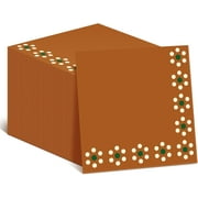 100 pcs cielito lindo party decoration platos de barro mexicanos napkins bulk platos de barro mexicanos fiesta terracotta clay disposable napkins for wedding dinner(classic style)