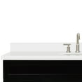 thumbnail image 5 of Ariel Hamlet 61 In. Oval Sink Vanity With White Quartz Countertop In Black, 5 of 11