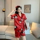 thumbnail image 4 of Disney-Pijama de Mickey Mouse para mujer, camisones de manga corta, seda de simulación, Sexy, primavera y otoño, conjunto de ropa de dormir para el hogar, 4 of 4