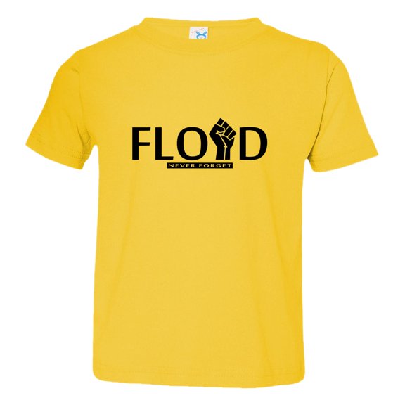 Toddler George Floyd Memorial Black Pride Lives Matter Civil Rights Tee Shirt Yel 3