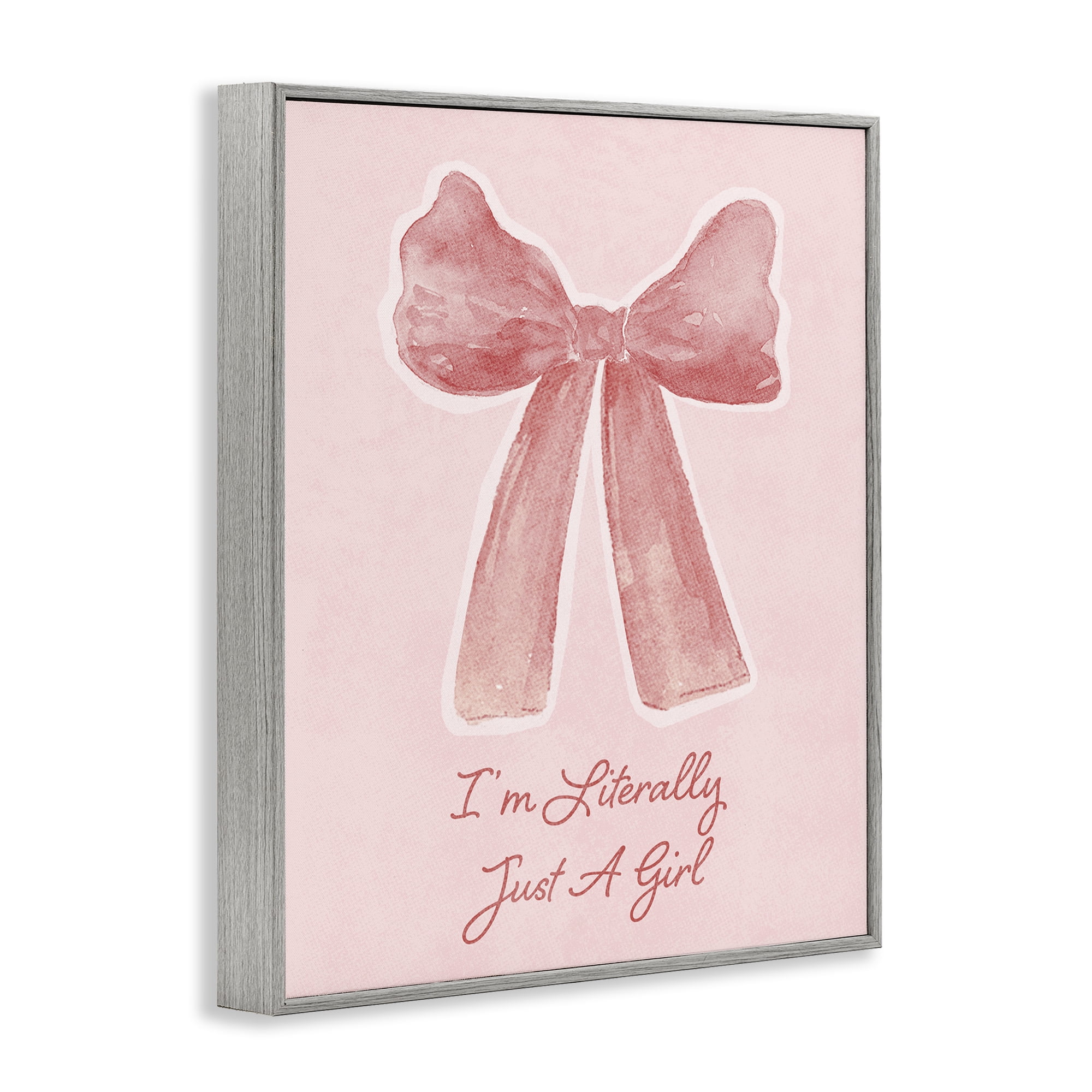 Stupell Industries Literally Just A Girl Gray Framed Giclee Art, design by Lucille Price