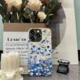 thumbnail image 6 of Punmada Compatible with iPhone 14 Pro Glossy Case For Girl Boy Full Body Protective Hard Shell Esthetics Pattern Yellow Blue Gold flowers Oil Painting, 6 of 7