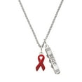 thumbnail image 1 of Delight Jewelry Silvertone Red Ribbon Silvertone Best Friends Forever Bar Charm Necklace, 23", 1 of 4