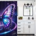 thumbnail image 4 of Dreamy Purple Butterfly Pattern Shower Curtain Bathtub Decor Bathroom Fabric Waterproof Curtains Shower, 4 of 6