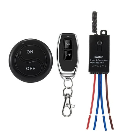 

dstfuy Mini Wireless Switch 12V 5V/12V/48V/10A Relay Remote Switch for Lights 328FT Long Range for Ceiling Lights Lamps Industrial Control and Security Fields.