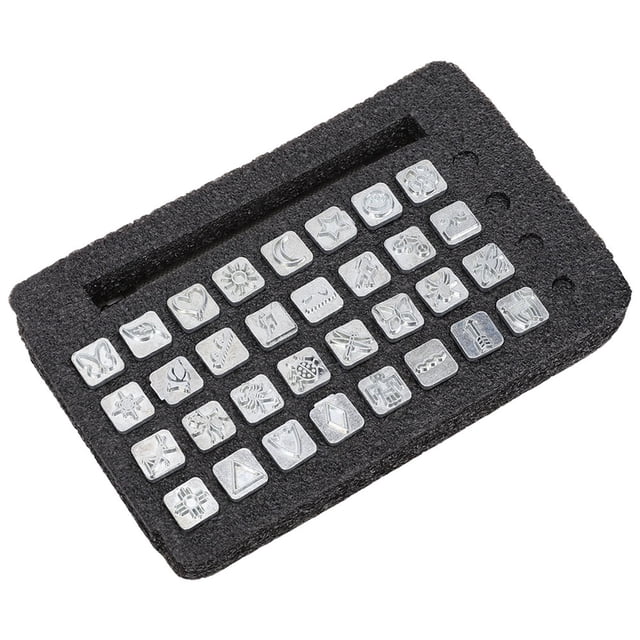 Juego de sellos de cuero Bling Bling 32 Uds. Kit de herramientas de estampado Animales y plantas