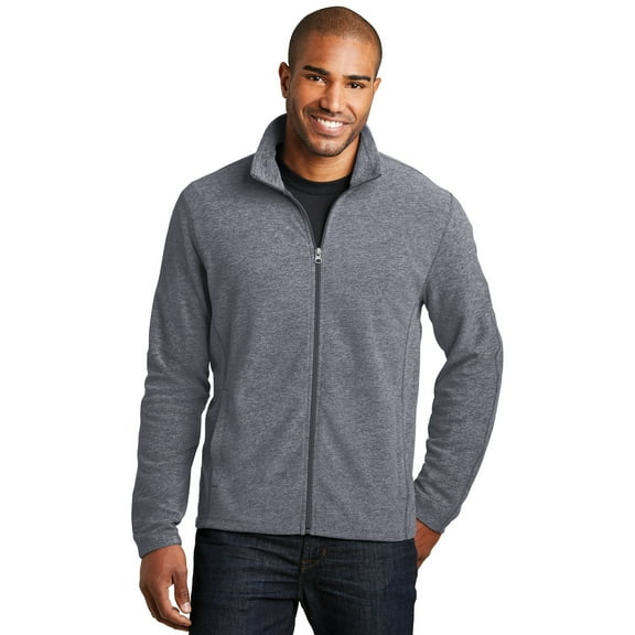 Port Authority F235 Heather Microfleece Full-Zip Jacket, Mens Athletic Jackets