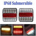thumbnail image 2 of 2Pcs Rear Submersible Trailer Tail Lights Kit Boat Marker Truck Waterproof Campers Trailer Taillights, 2 of 5