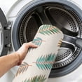 thumbnail image 6 of Hallway Runner Rug 2'x6', Teal Brown Palm Leaf Kitchen Runner Rugs Non-Slip Carpet Mats, Summer Botanical Tropical Rustic Bedside Rugs Runners Washable Floor Carpet for Bathroom Laundry Room, 6 of 8