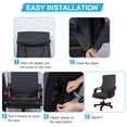 thumbnail image 4 of PiccoCasa Swivel Computer Chair Cover Stretch Office Armchair Slipcover, Large, Gray, 4 of 6