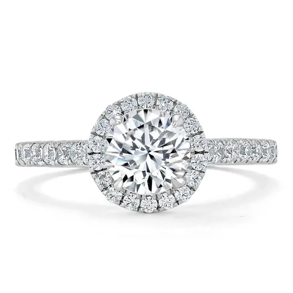 Oryn Jewel 1.8 Ct Round Cut Diamond Anniversary Band - 14K White Gold Plated Diamond Wedding Band - Latest Wedding Band for Women - Valentine Proposal Band - Forever Diamond Band