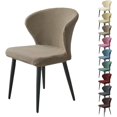 thumbnail image 1 of Dining Room Round Curved Chair Cover Curved Back Chair Cover Stretch Chair Slipcover Semicircle Vanity Chair Protector for Kitchen Bedroom,Khaki 1pcs, 1 of 1